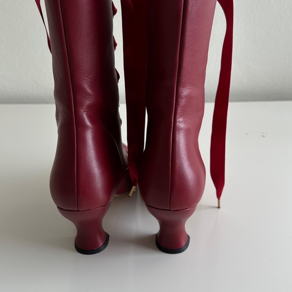 American Duchess Original Tango Boots Red Size 8 1/2 Worn Once - Picture 10 of 14